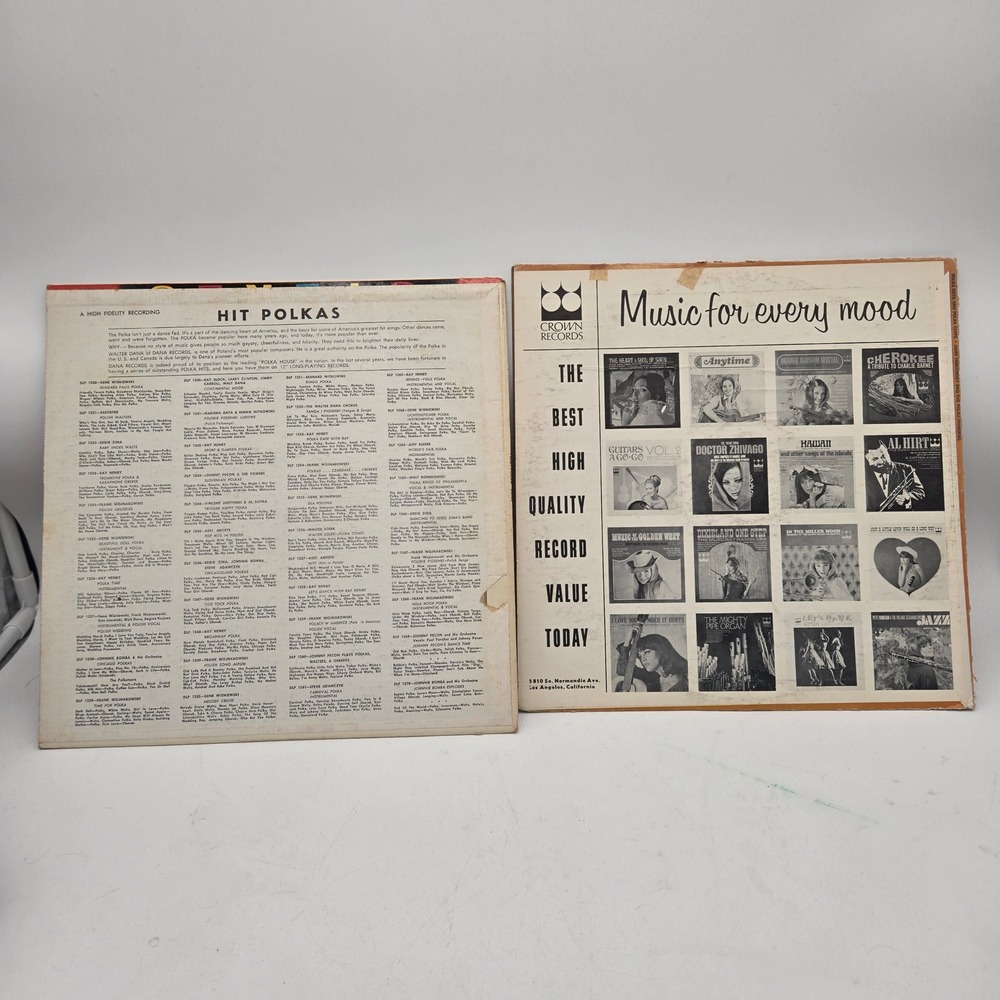 Vintage Polka Vinyl Record Lot Ray Henry Twist Polka John Yankowsky Crown Dana - Picture 2 of 7